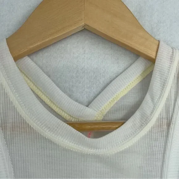 -FP Movement by Free People Very Varsity Women's Ribbed Sheer Tank Top NWT XS - Picture 11 of 15